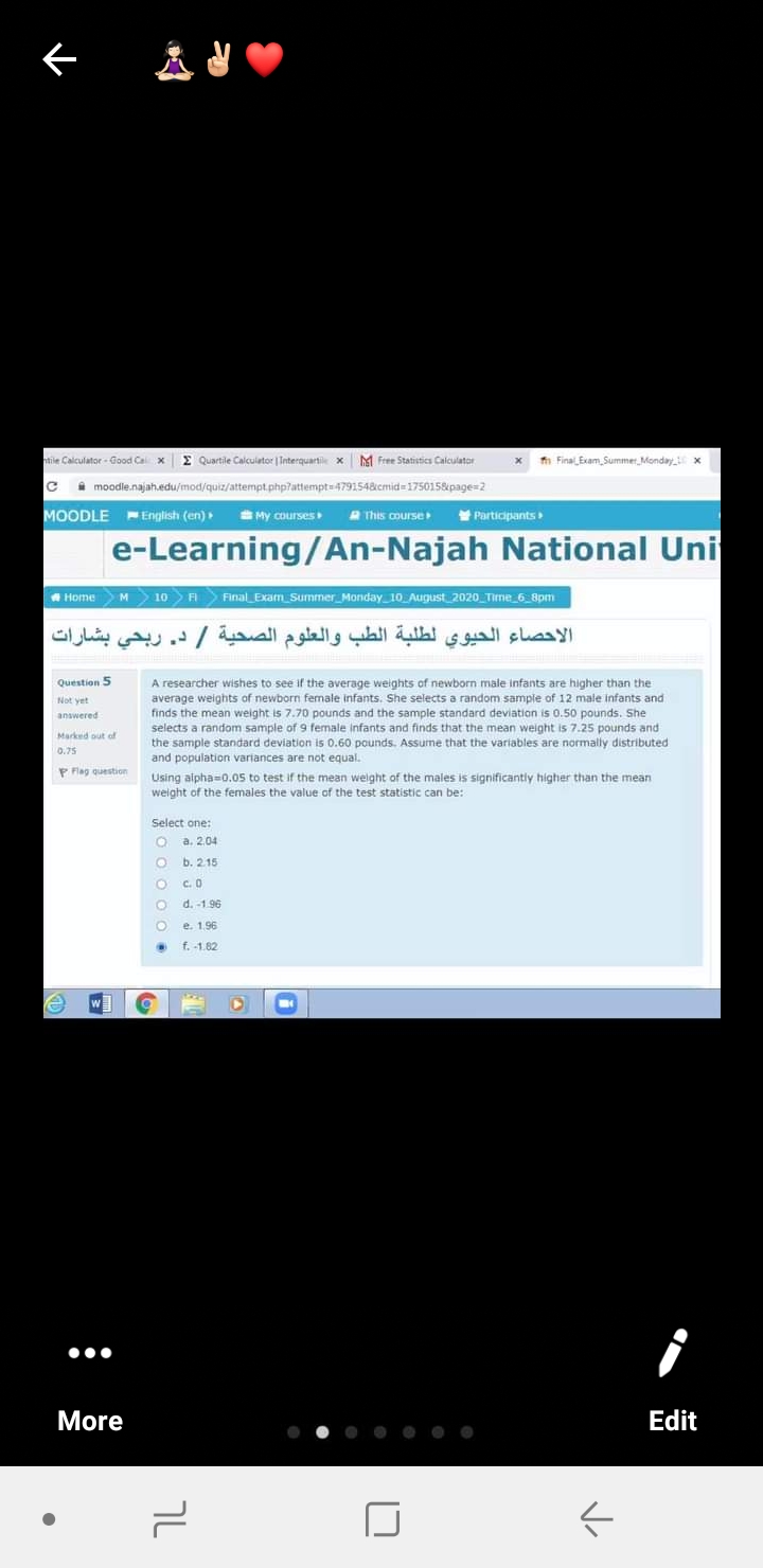 كويزات-فاينل احصاء-الفصل الصيفيي٢٠٢٠ - af0c6658-a0d0-4a2e-8752-d849abd2143e.jpg